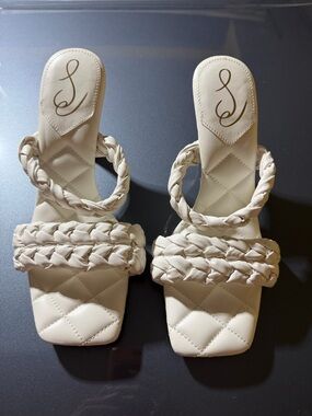 “New” Braided Strap Cream Women's Slide Sandals size11 (S-Display) firm on price